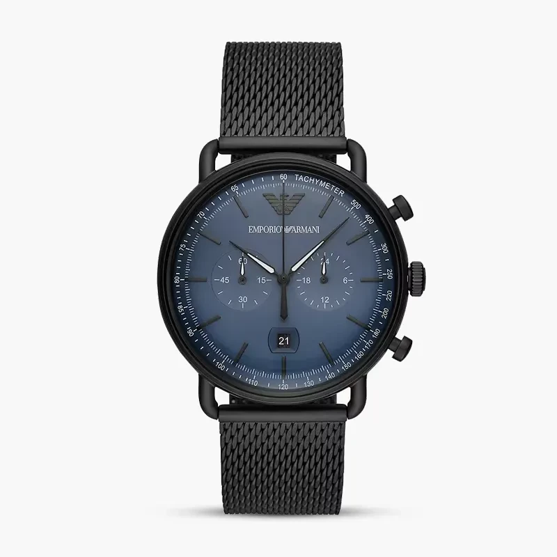 Emporio Armani Aviator Chronograph Blue Dial Men's Watch | AR11201